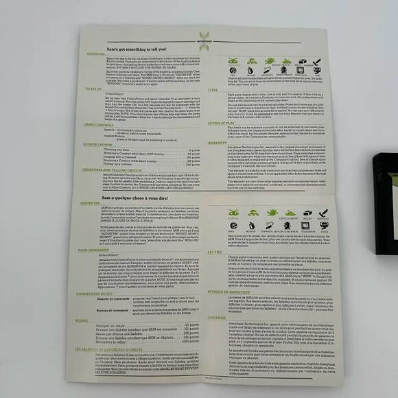 Squishem Featuring Sam ColecoVision 1984 Interphase Cartridge + Poster Tested - Picture 6 of 6